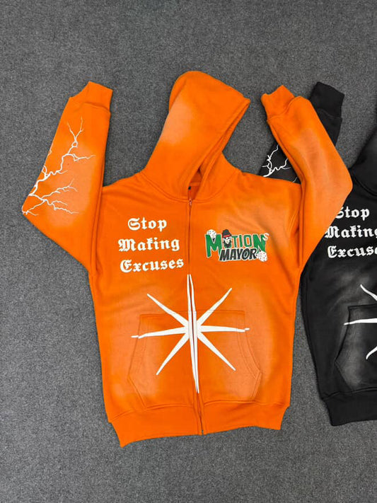 “Stop Making Excuses & Prevail” Zip Ups